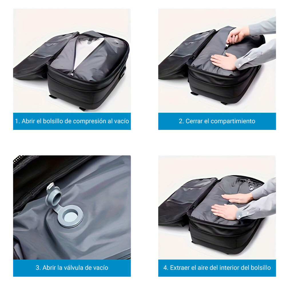 Mochila De Viaje Kolke Compresión Y Bomba Al Vacío Incluida image number 3.0