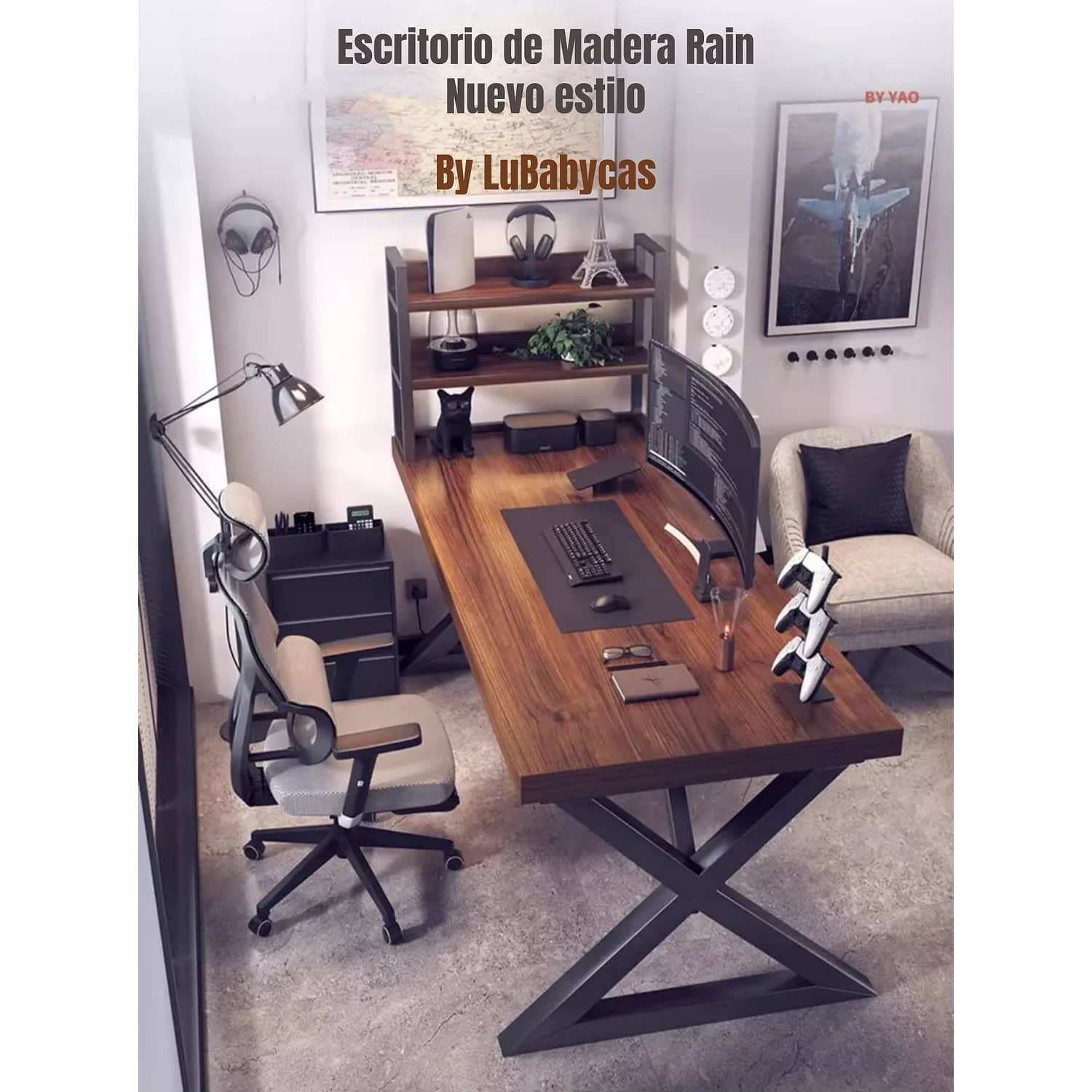 Escritorio Mesa Comedor Gamer Rain 120*60*75cm Lubabycas image number 3.0