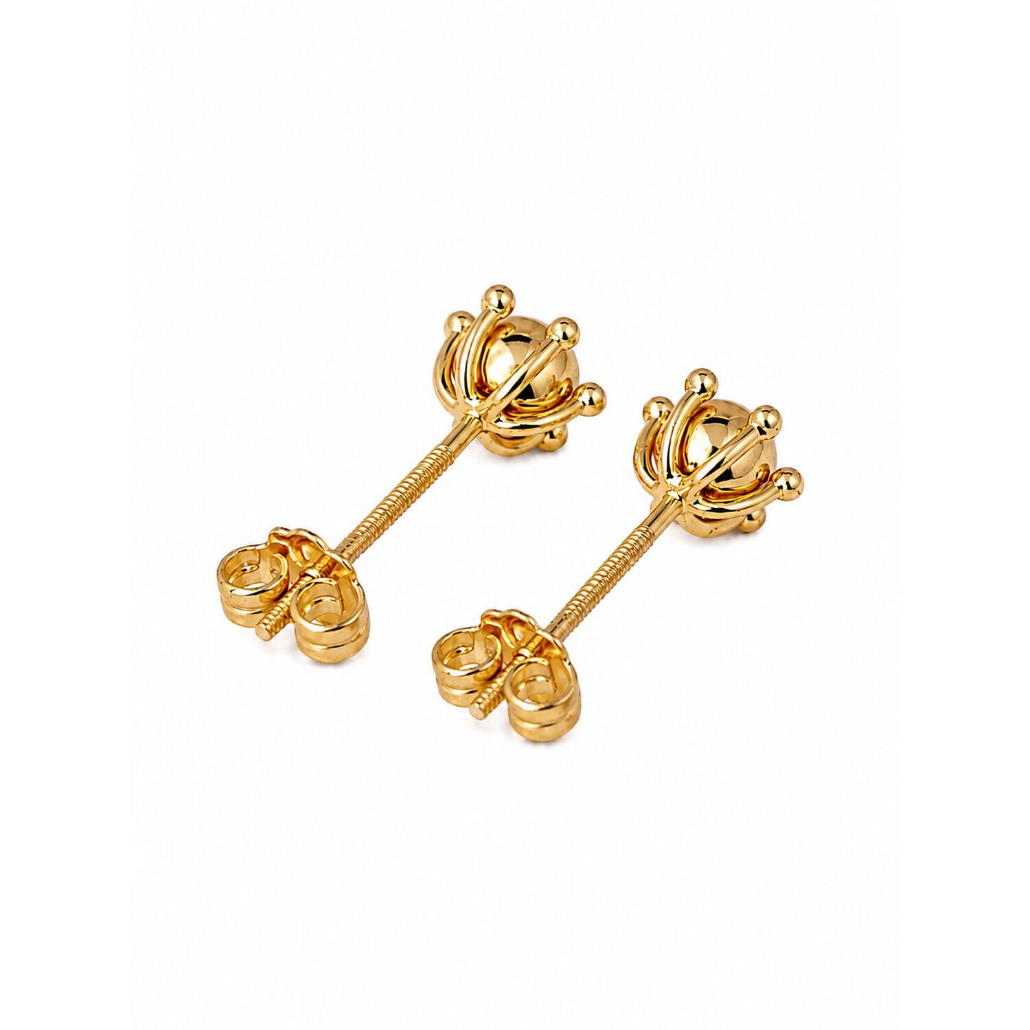 Aros Bolita Pistilo 7mm No4 Oro 18k 2gr Regalo Mujer Dorado image number 1.0