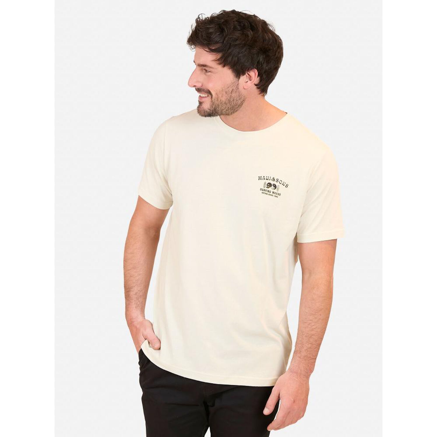 Polera Lisa Regular Manga Corta Cuello Redondo Hombre Maui And Sons image number 0.0