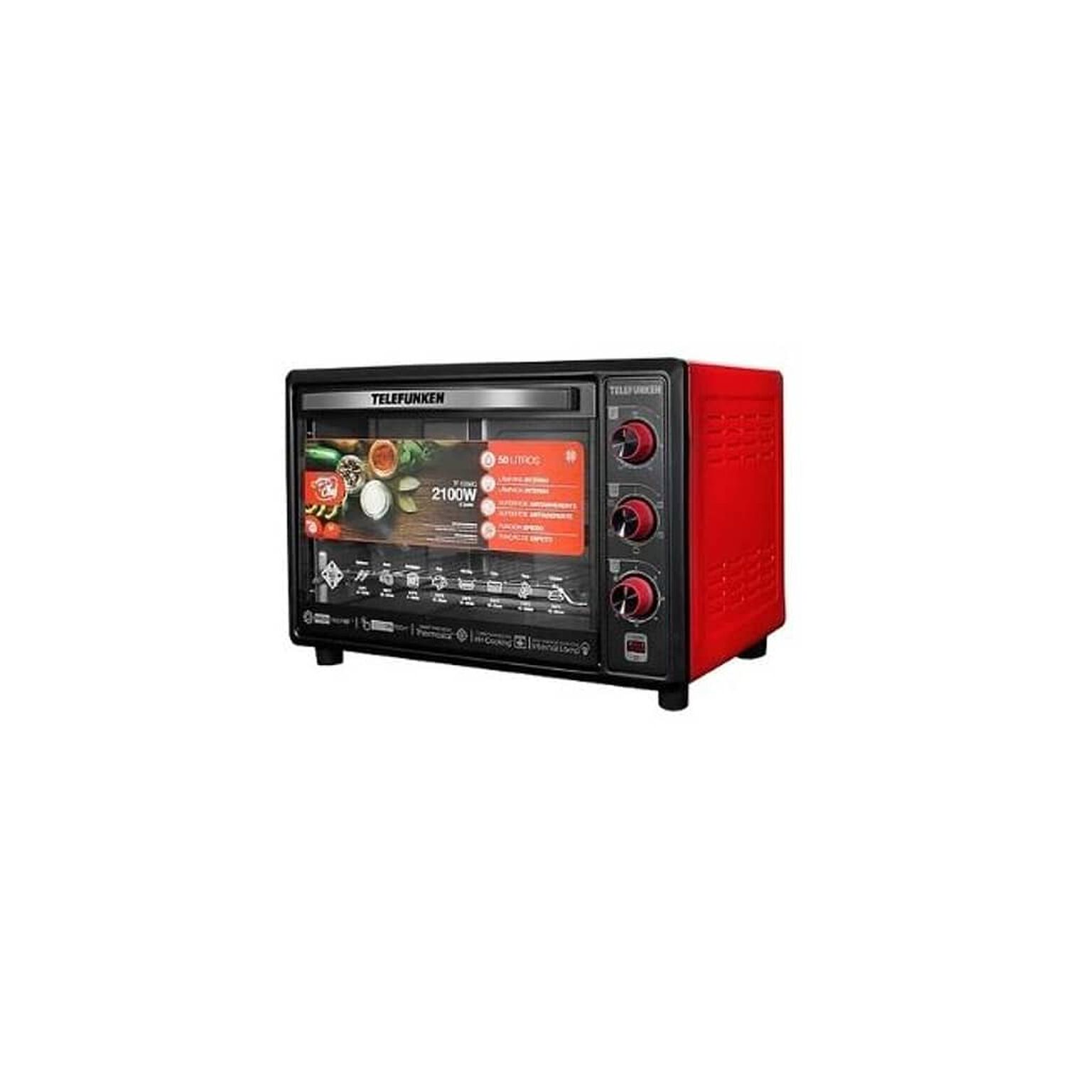 Horno El&eacute;ctrico Telefunken Tf E550c 50 Lts 2100w 220v Horno Certificado image number 0.0