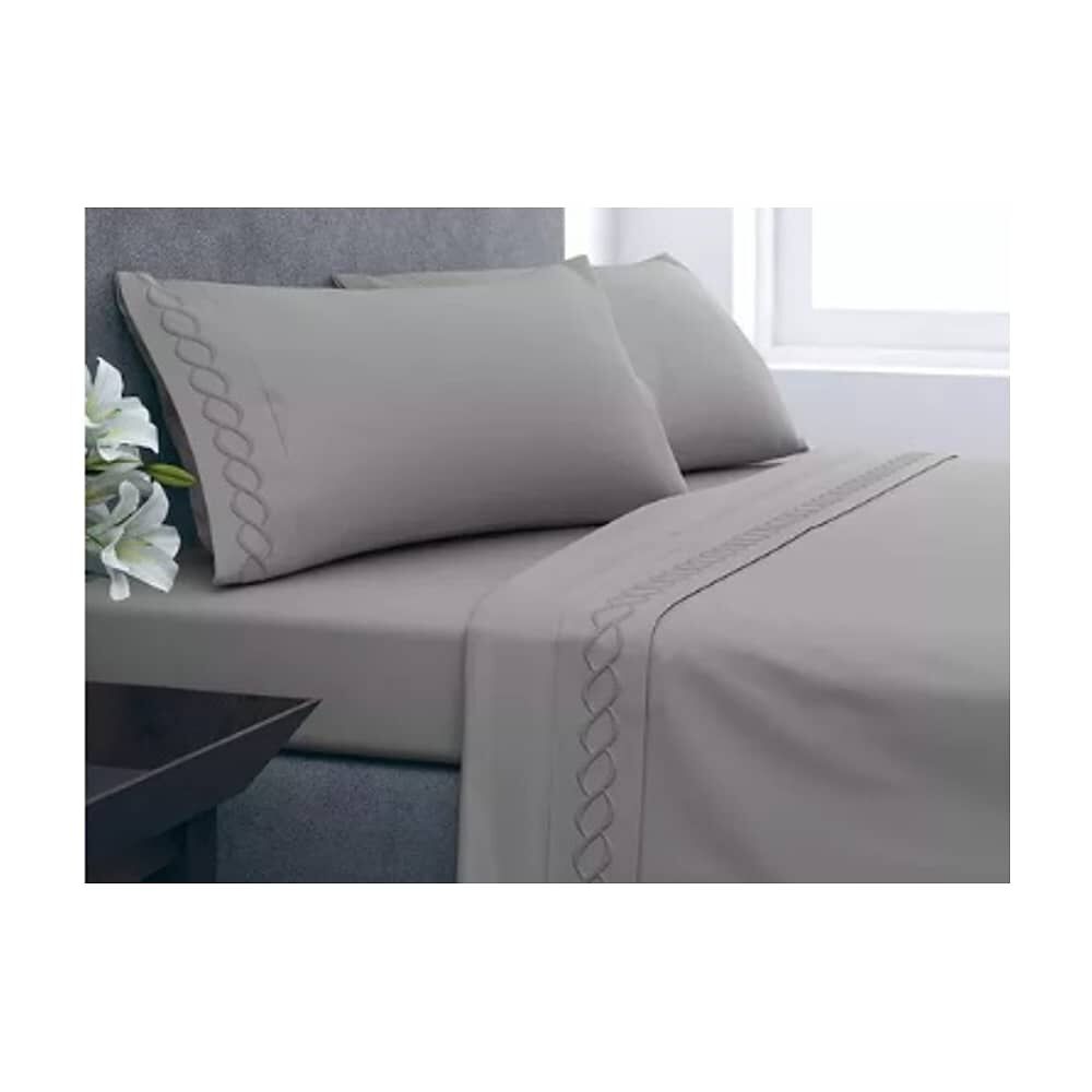 Juego De Sabanas 1.5 Plazas 210 Hilos Bordadas image number 0.0