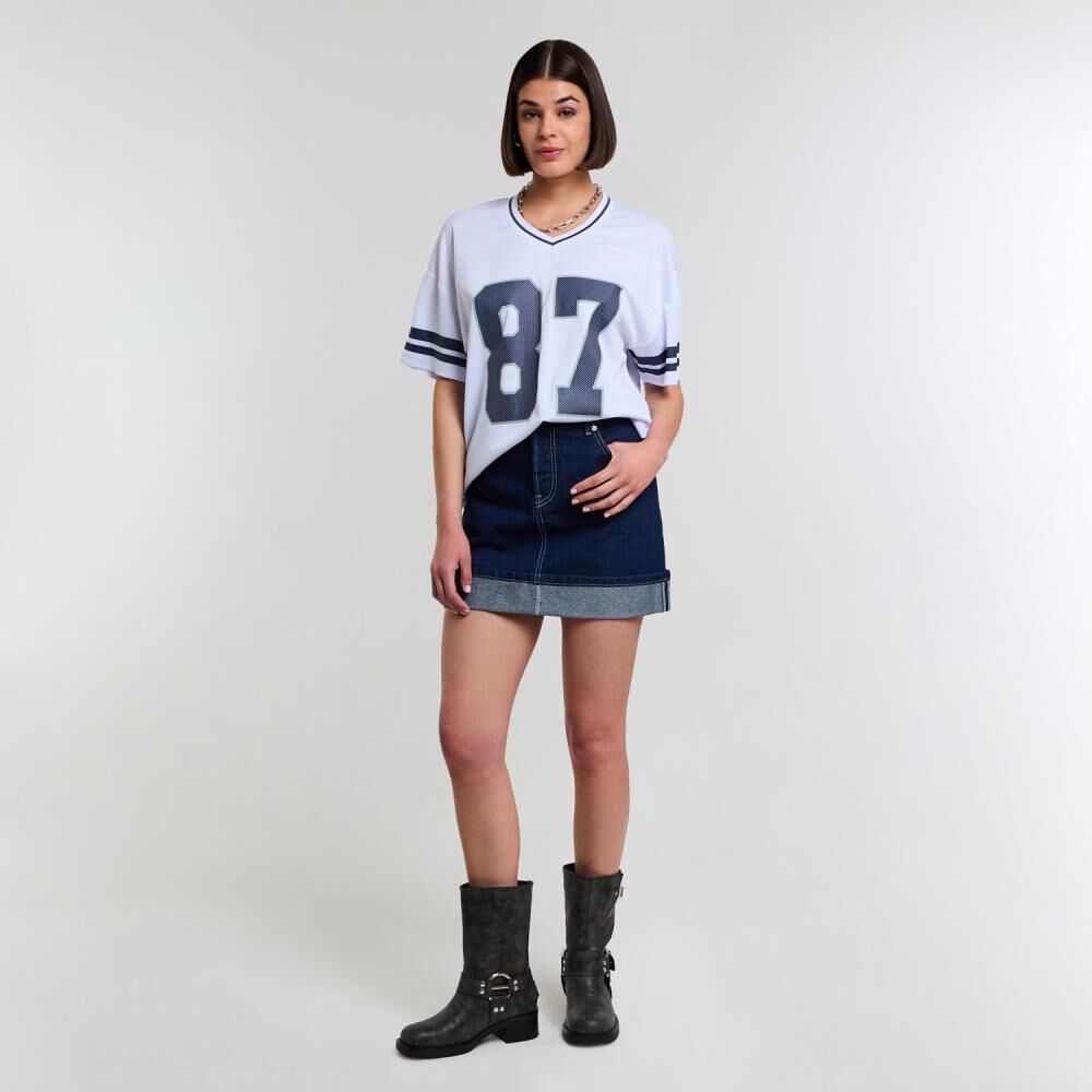 Falda Mini Con Basta Tiro Medio Skinny Mujer Rolly Go image number 1.0