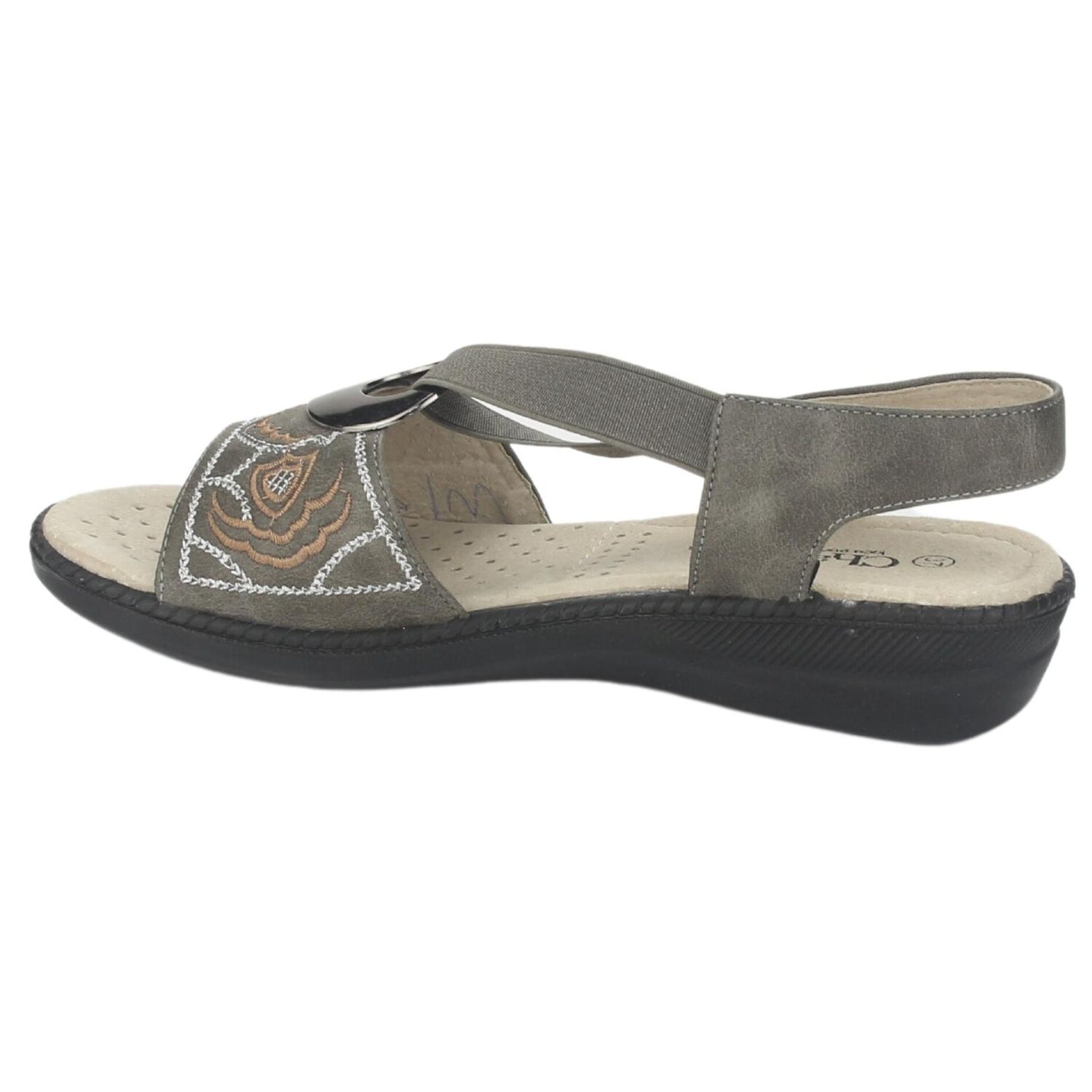 Sandalia Chalada Mujer Lena-3 Gris Comfort image number 1.0