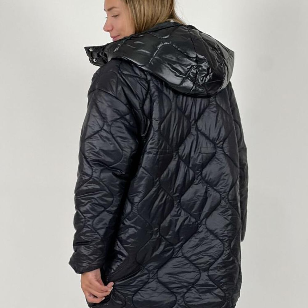Parka Con Capucha Cuello Metalizado image number 4.0