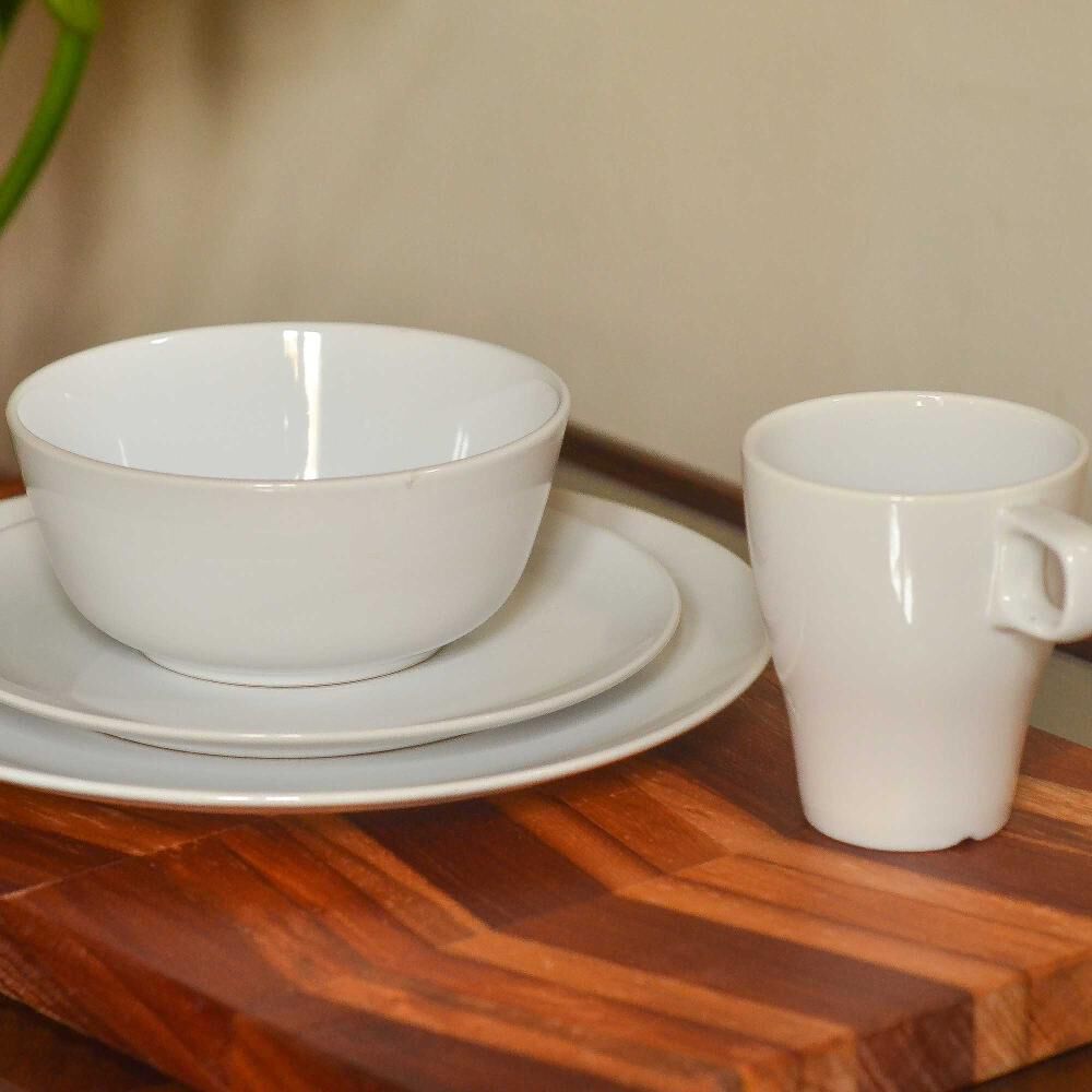 Juego De Vajilla Deco Express Set 16 Pcs Loza Ceramica Blanco / 16 Piezas / 4 Personas image number 2.0
