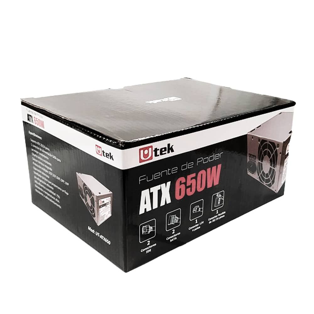 Fuente De Poder Atx 650w Ultra Silenciosa Utek Ut-atx650 image number 0.0