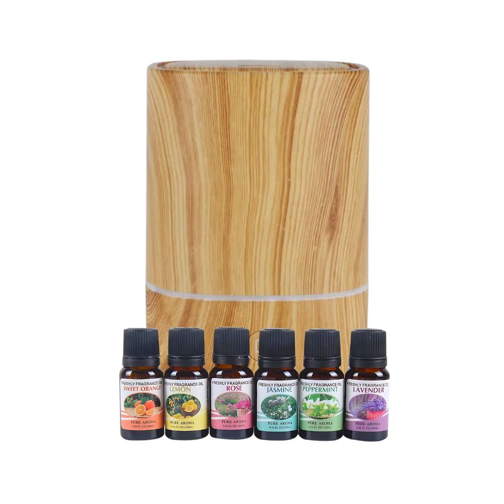 Pack Humidificador Marron Claro + 6 Esencias Aromaticas image number 1.0