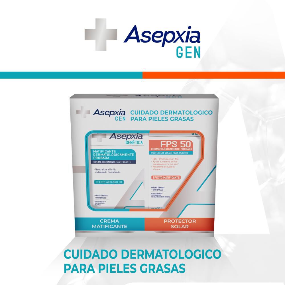 Pack Asepxia Gen Crema Matificante + Fps 50 image number 3.0