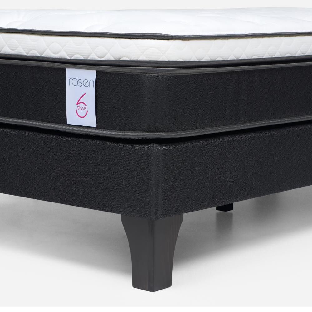 Cama Europea Rosen New Style 6 / 1.5 Plazas / Base Normal + Set De Maderas image number 5.0