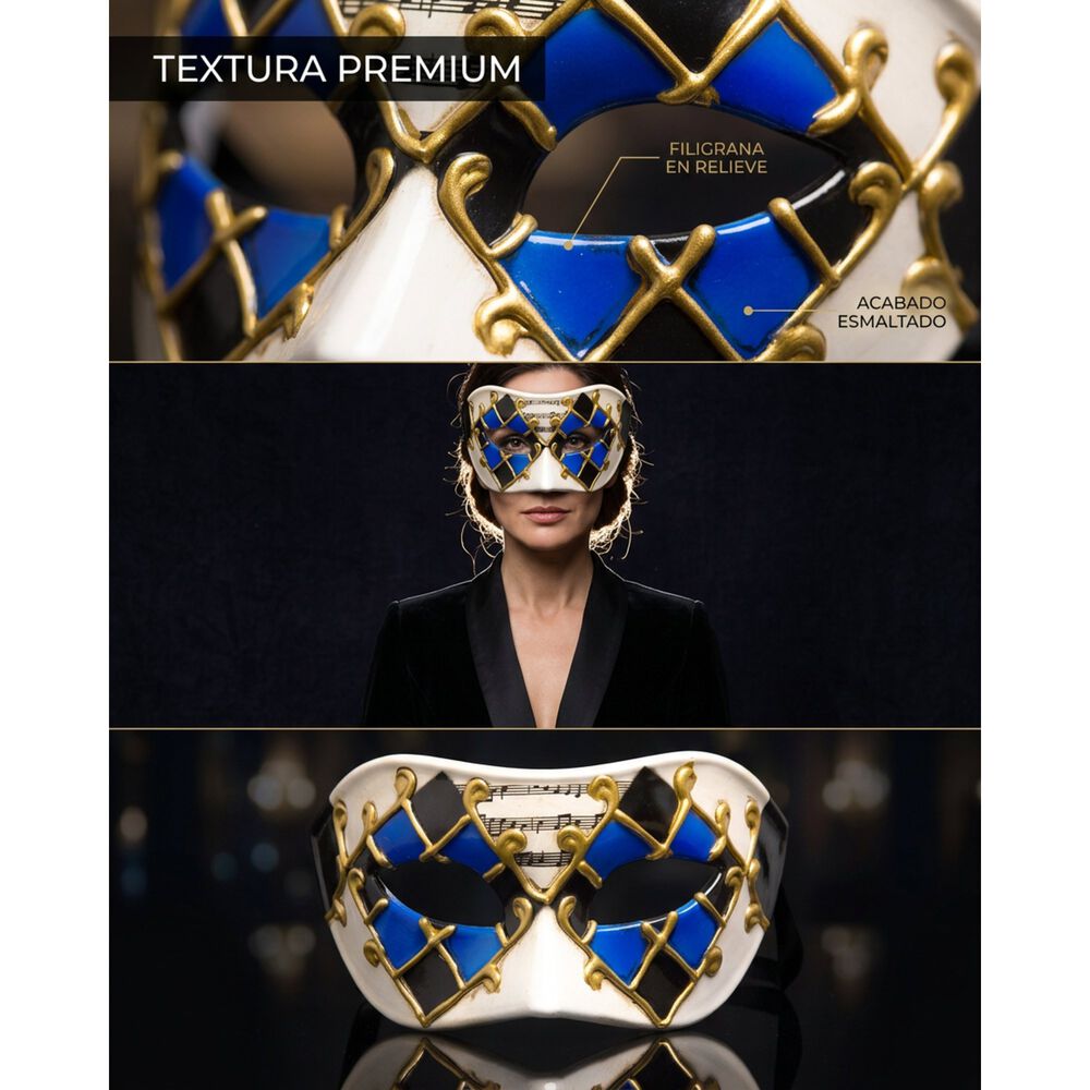 M&aacute;scara Veneciana Sexy Arlequ&iacute;n Para Fiesta Mascarada Unisex image number 19.0
