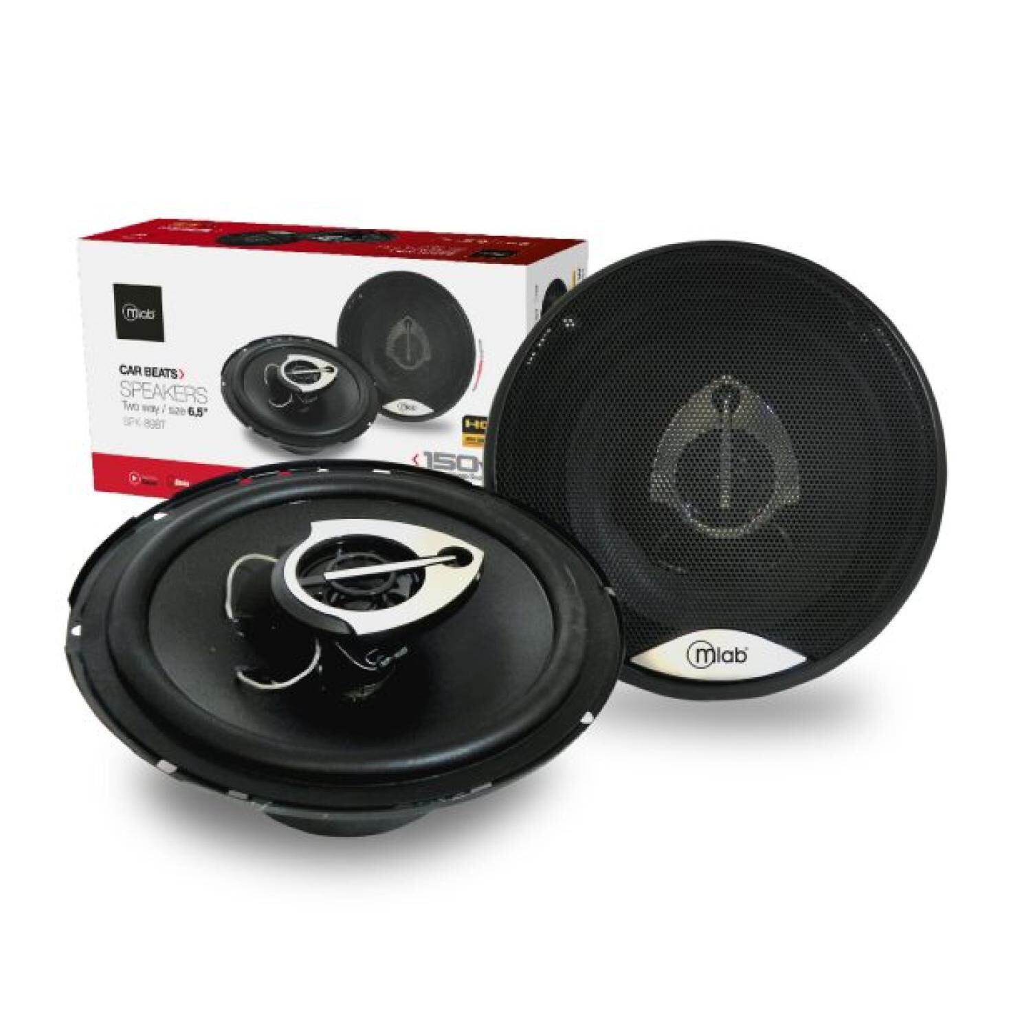 Pack 2 Parlantes 6.5" 16cm Para Automovil Negro 8987 image number 1.0