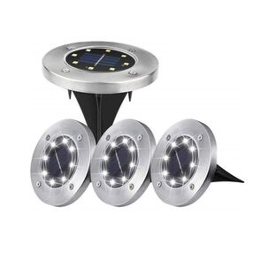 Pack 4 Focos Luces Jard&iacute;n Solares Led Para Exteriores Estacas
