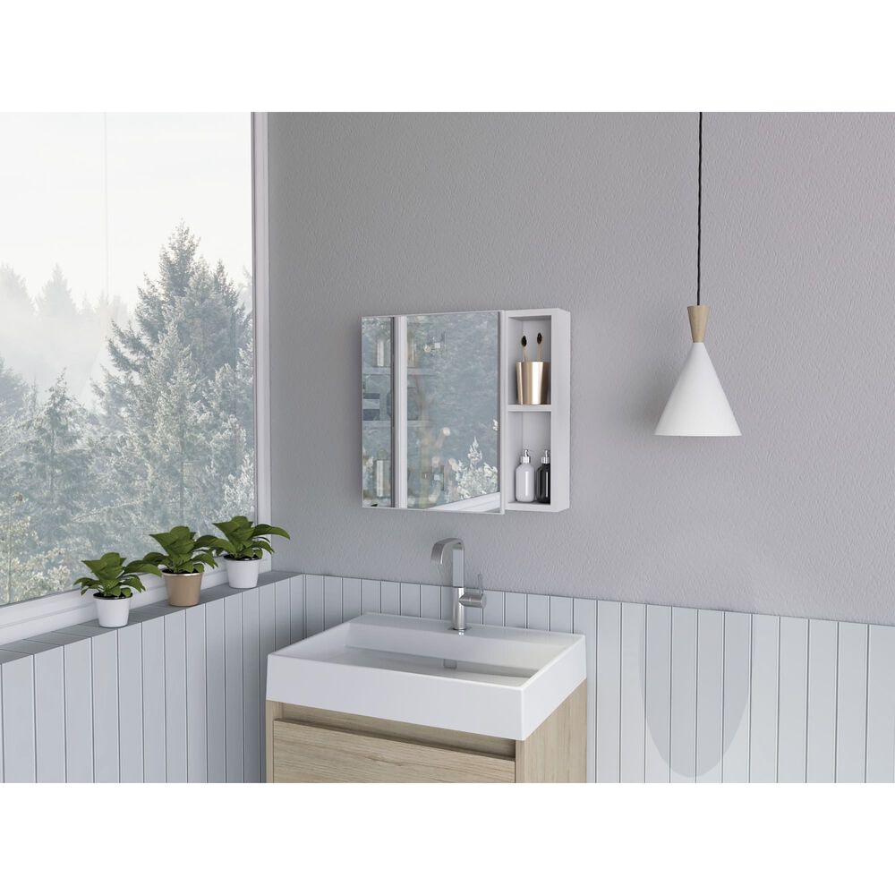 Botiquin De Ba&ntilde;o 1 Puerta 47.3x50x12.2 Cm Blanco image number 4.0