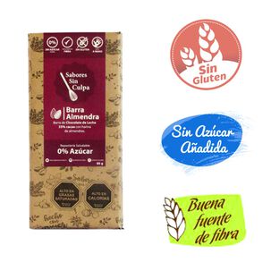 Chocolate Sabores Sin Culpa Leche-almendra Sin Az&uacute;car