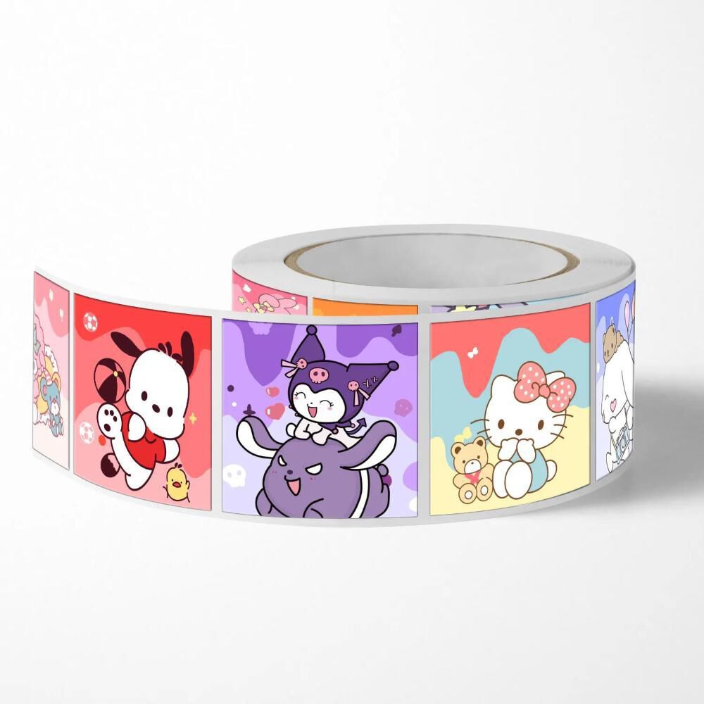 Rollo 500 U Sticker Kawaii Kuromi, Kitty, Melody Y Amigos image number 3.0