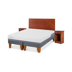 Cama Europea Cic Excellence Plus / 2 Plazas / Base Dividida + Set De Maderas