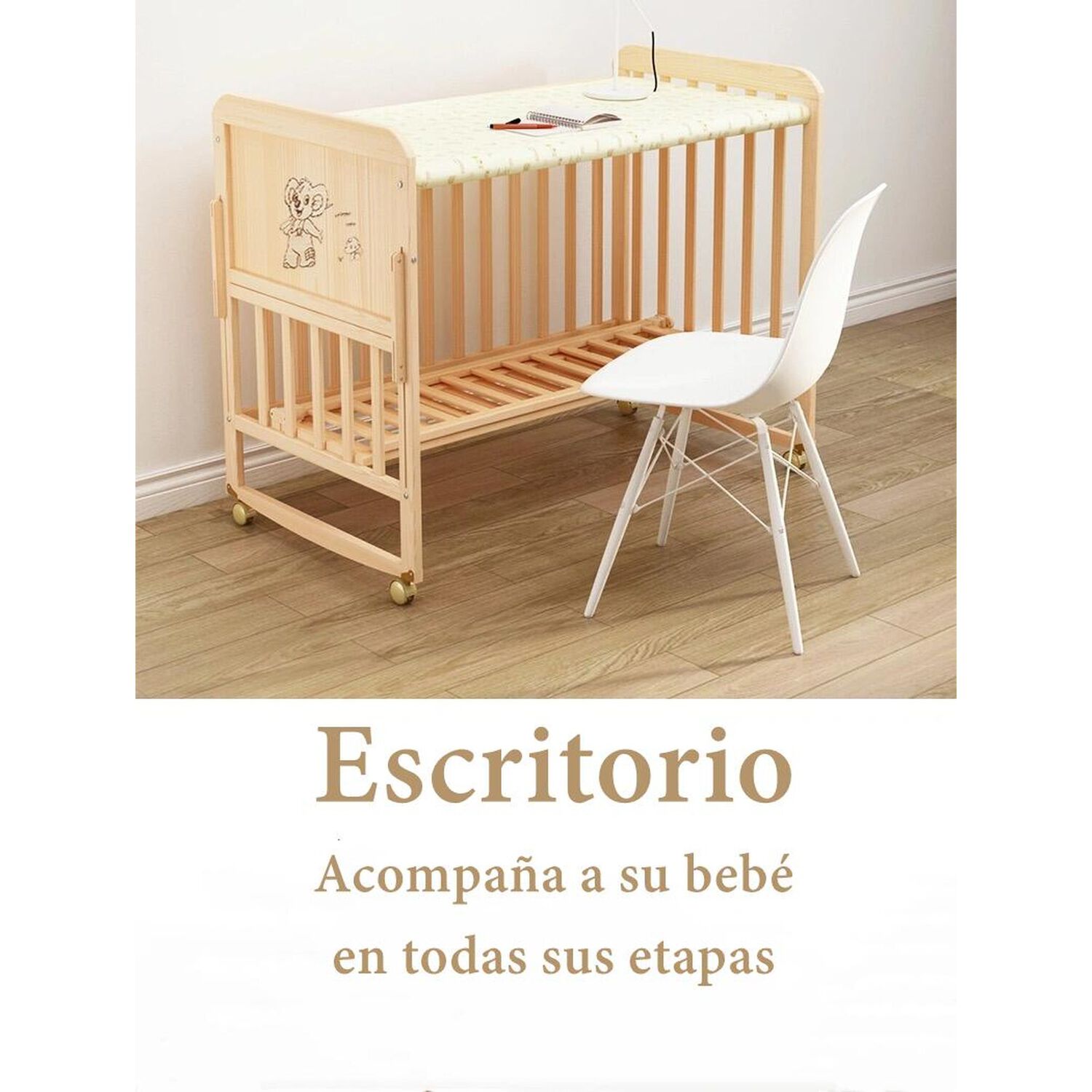 Cuna Colecho Madera Pack&play Con Mudador Lubabycas image number 4.0