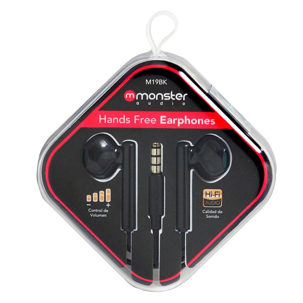 Audifonos Alambricos Manos Libres Jack 3.5mm Negro M19 image number 1.0