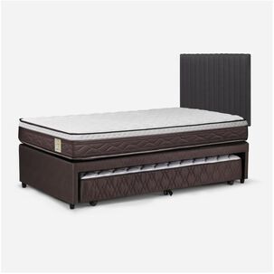 Cama Nido Rosen New Style 4 Plus / 1.5 Plazas / Base Normal + Respaldo Lucio