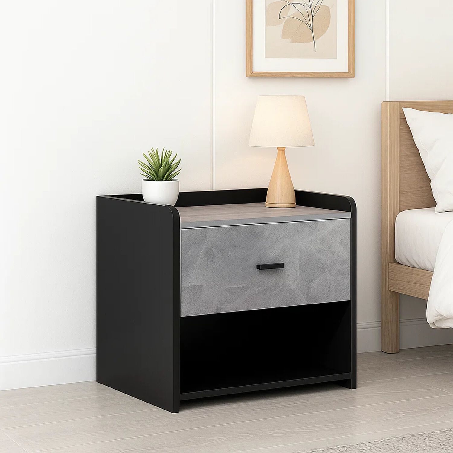 Velador Marmol Mdf 30x40 - Gris image number 1.0