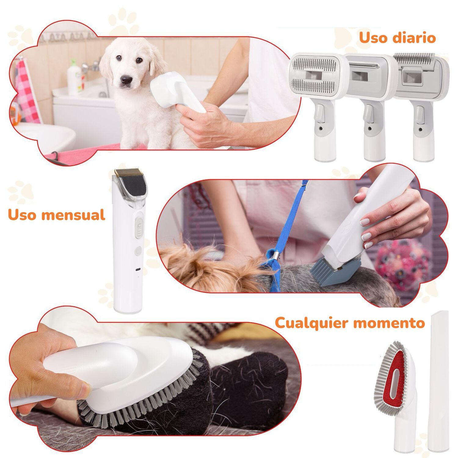 Kit Aseo Aspiradora Cortapelos Profesional 2 En 1 Mascotas image number 7.0