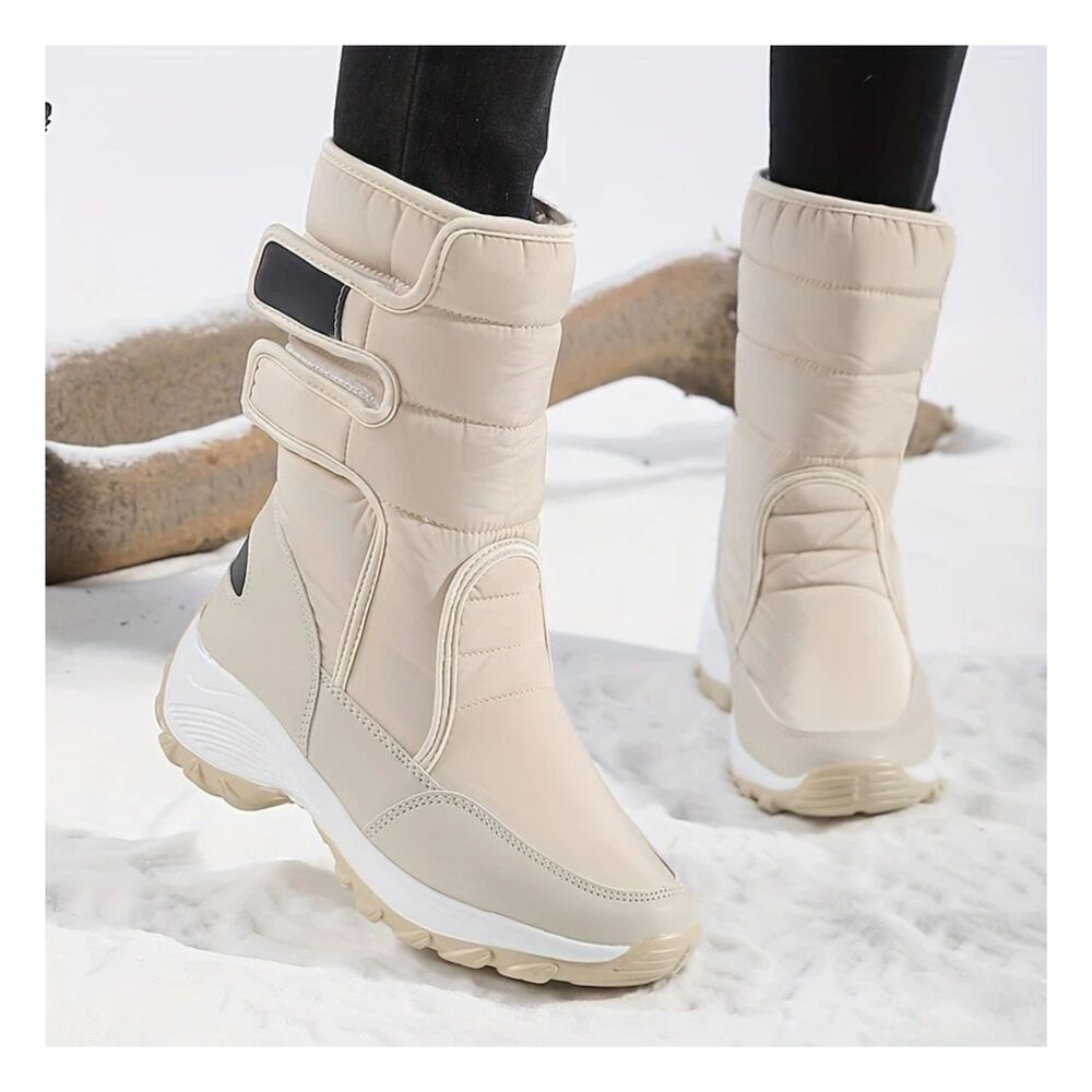 Botas De Invierno Impermeables Para Mujer De Corte Medio Talla 36 image number 3.0