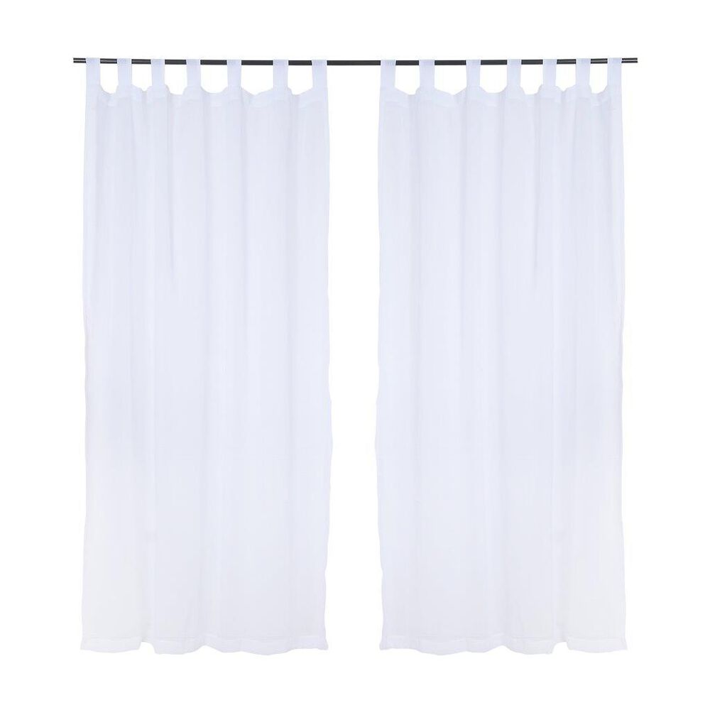 Set Cortinas Velo Lino-presilla 140x220 Blanca image number 0.0