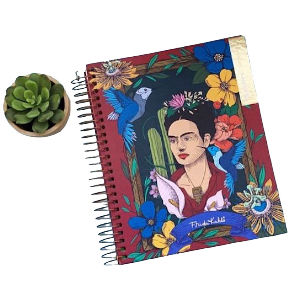 Cuaderno Medio Oficio 5 Mm 150 Hjs Frida Khalo Pajarito image number 0.0
