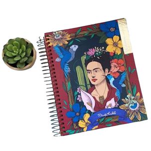 Cuaderno Medio Oficio 5 Mm 150 Hjs Frida Khalo Pajarito