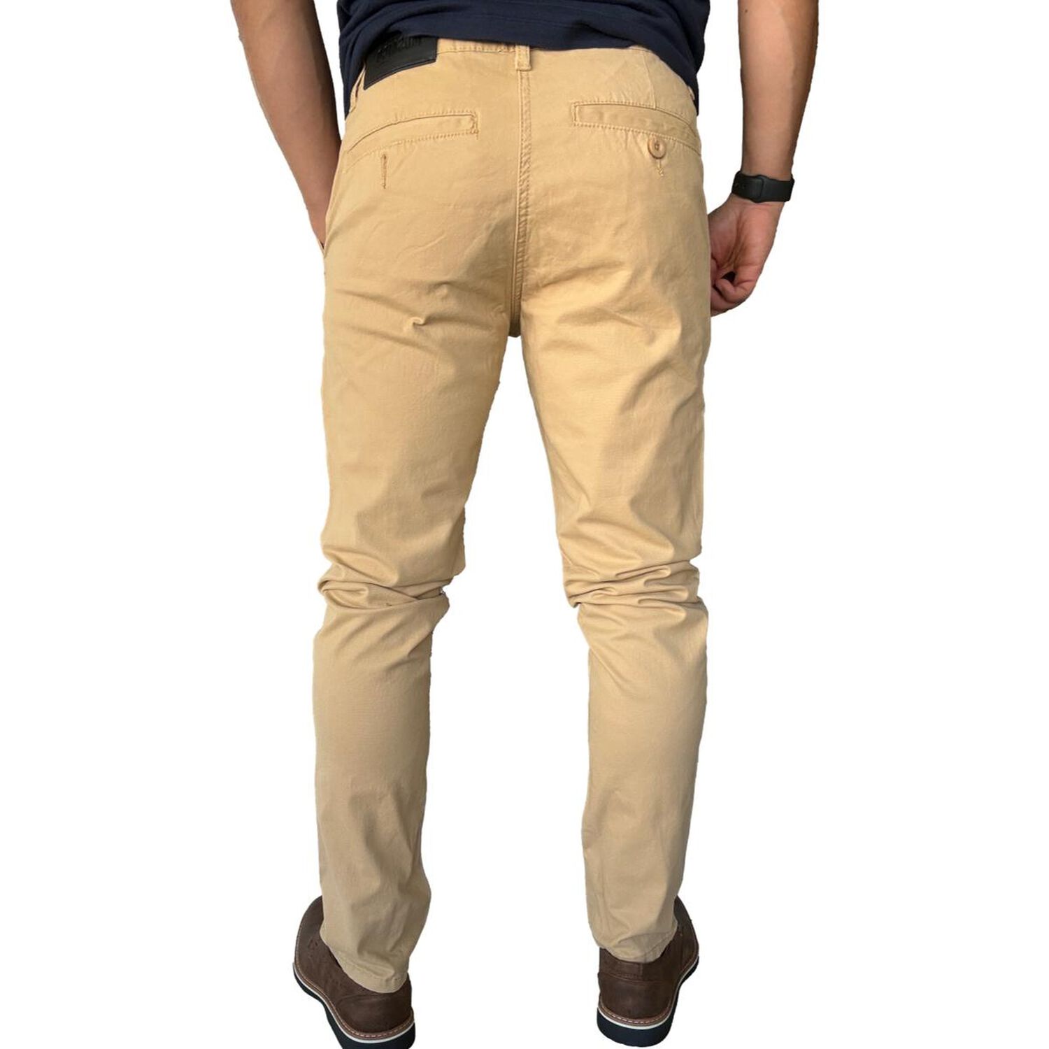 Pantal&oacute;n Elasticado Slim Fit Gabardina Hombre image number 14.0