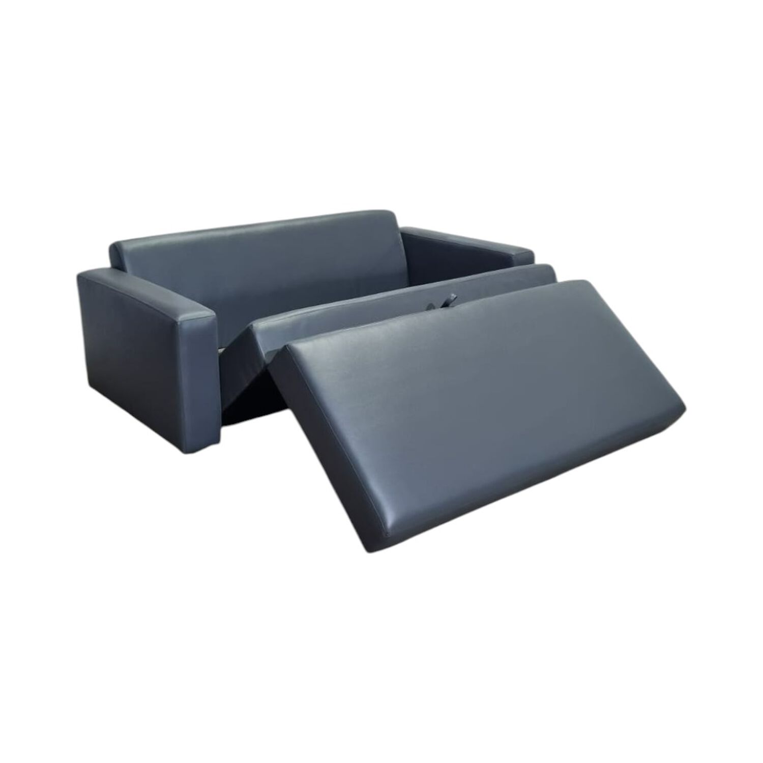 Sofa Cama Multifuncional Ecocuero Gris image number 2.0
