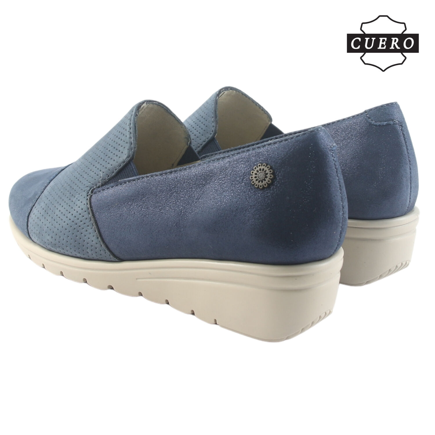 Zapato De Cuero Chalada Mujer Casia-1 Azul Casual image number 6.0