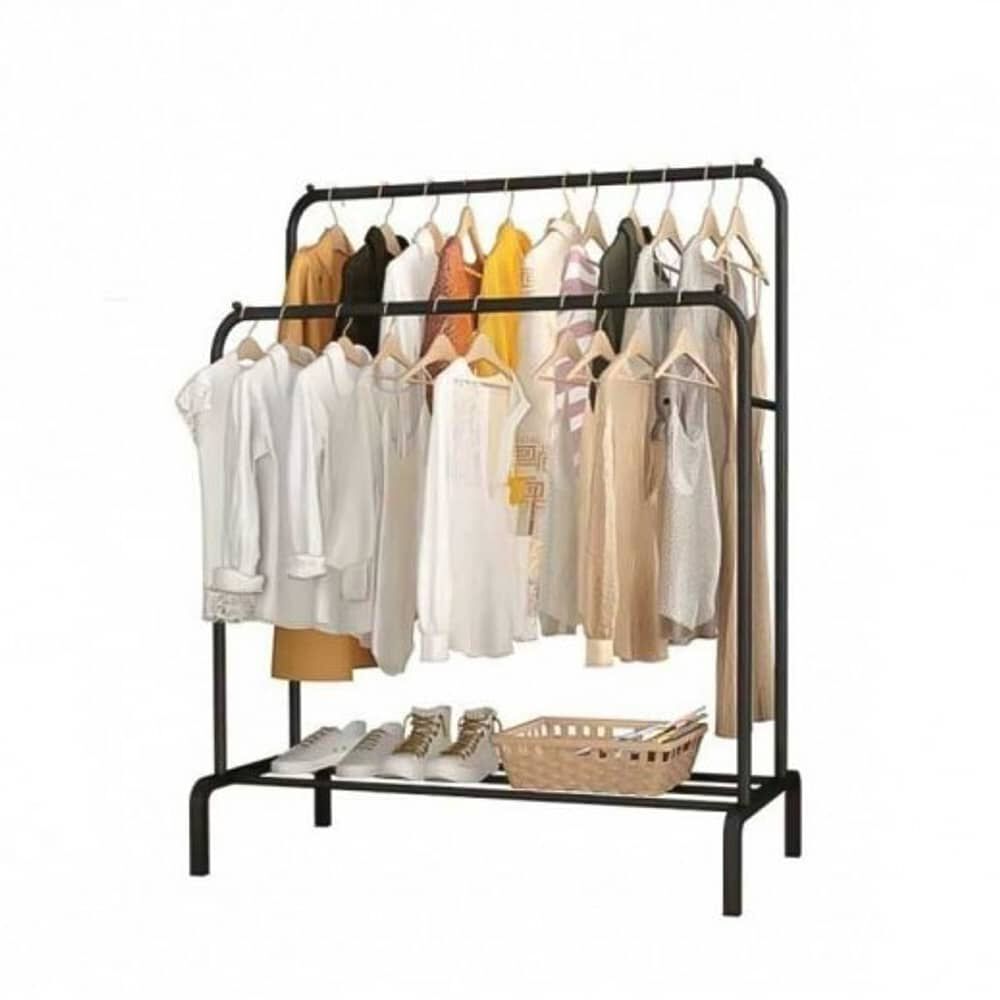 Perchero Met&aacute;lico Doble Colgador Exhibici&oacute;n Organizador Dt image number 0.0