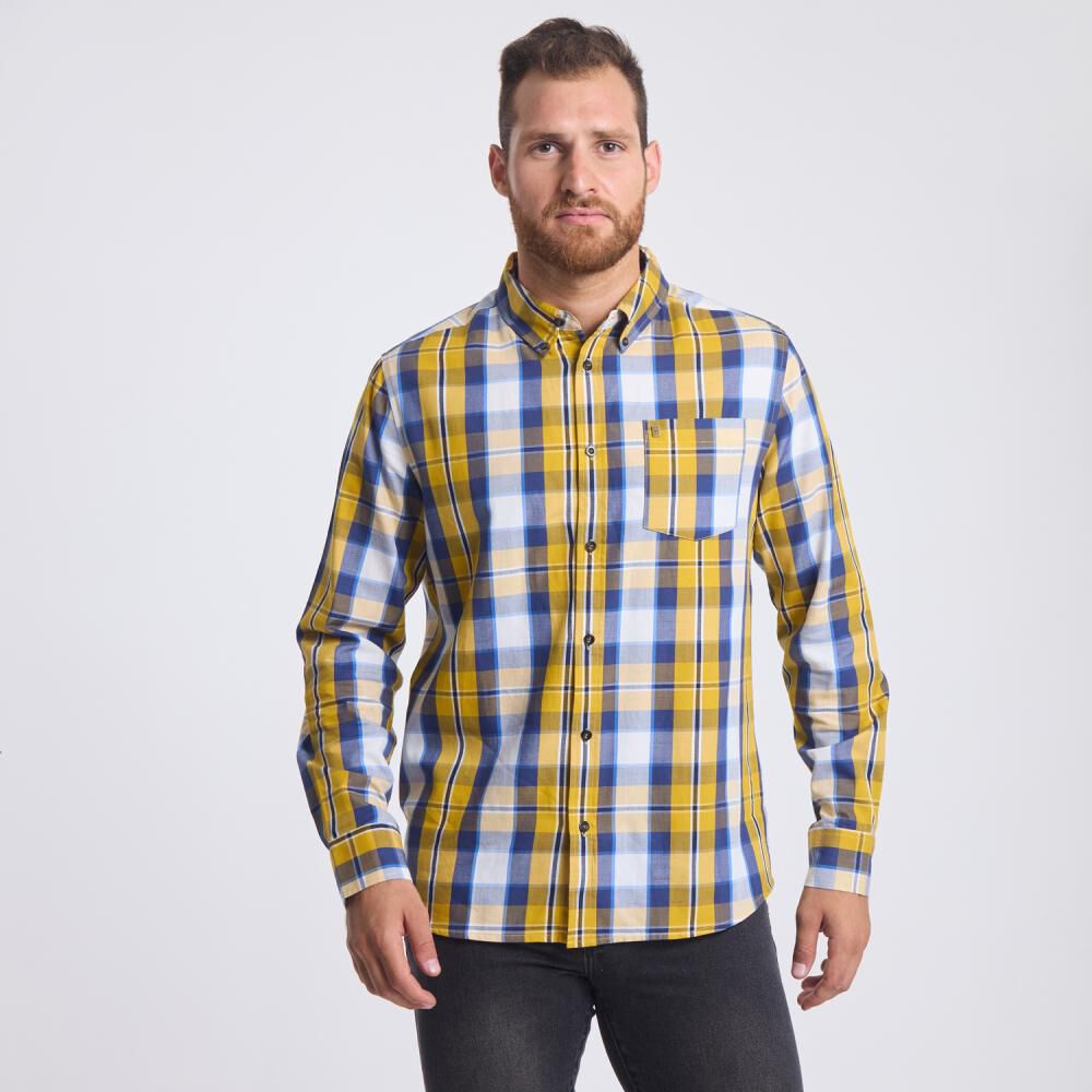 Camisa Estampada Regular Manga Larga Hombre Peroe image number 0.0