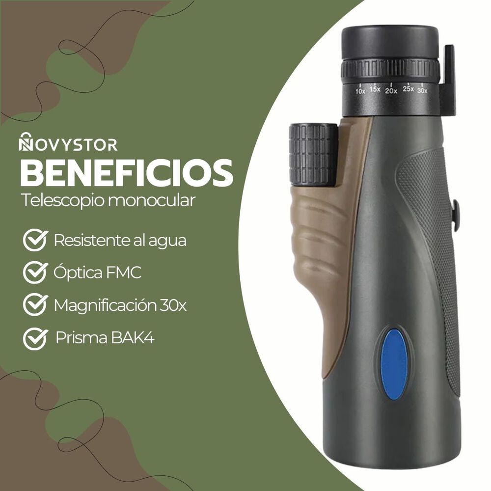Telescopio Monocular Hd 50x Bak4 Impermeable Trípode image number 2.0