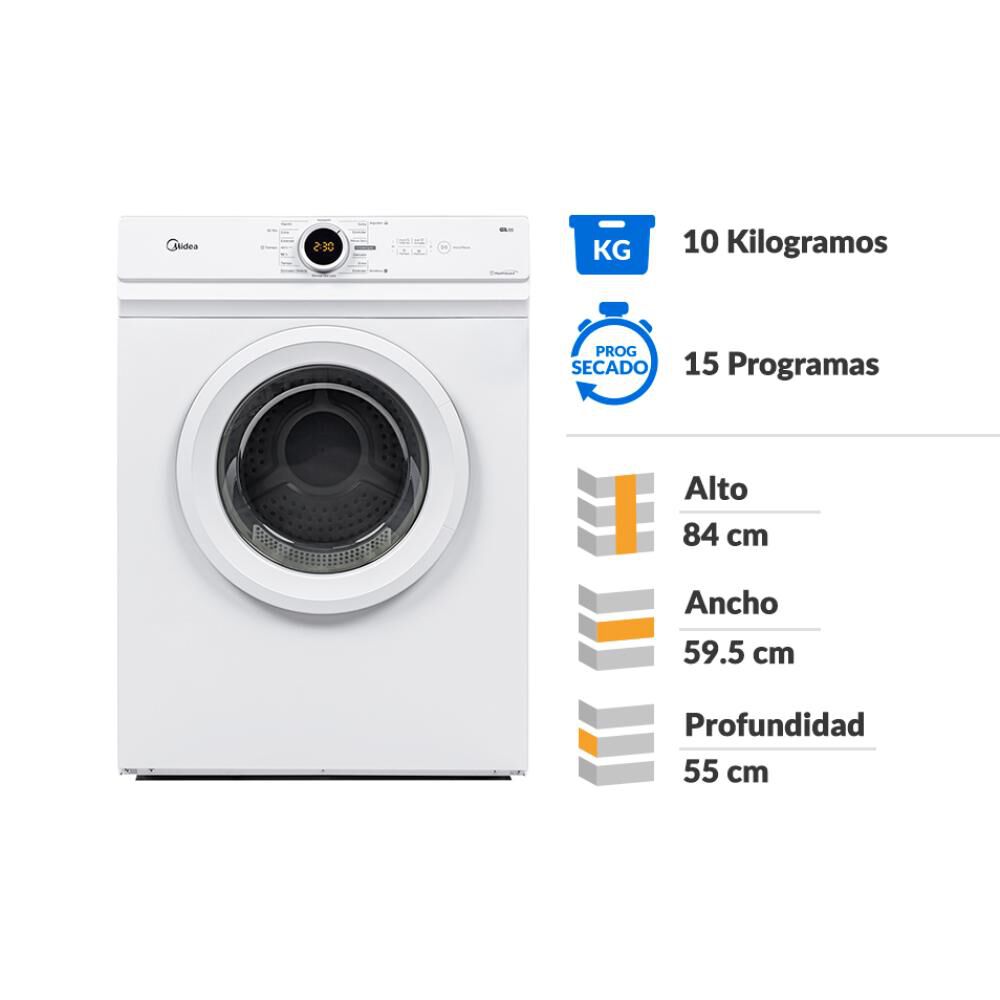 Secadora Midea MD100A100/W2 / 10 Kg image number 1.0