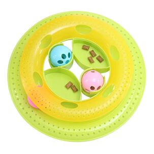 Plato Tazon De Comida Para Gatos Antiansiedad Con Pelotas
