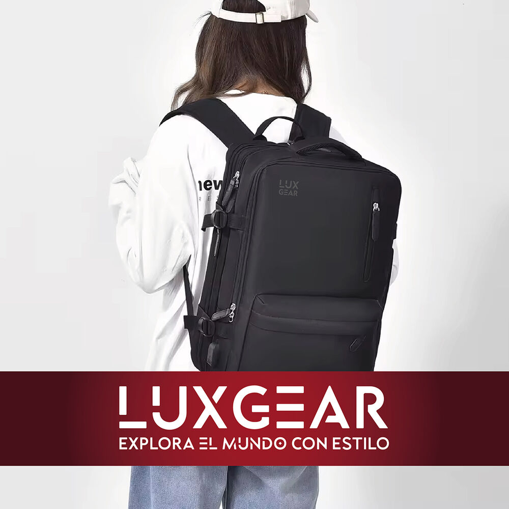 Mochila De Viaje Expansible Luxgear Nomadlifev2 Impermeable - Negro image number 8.0