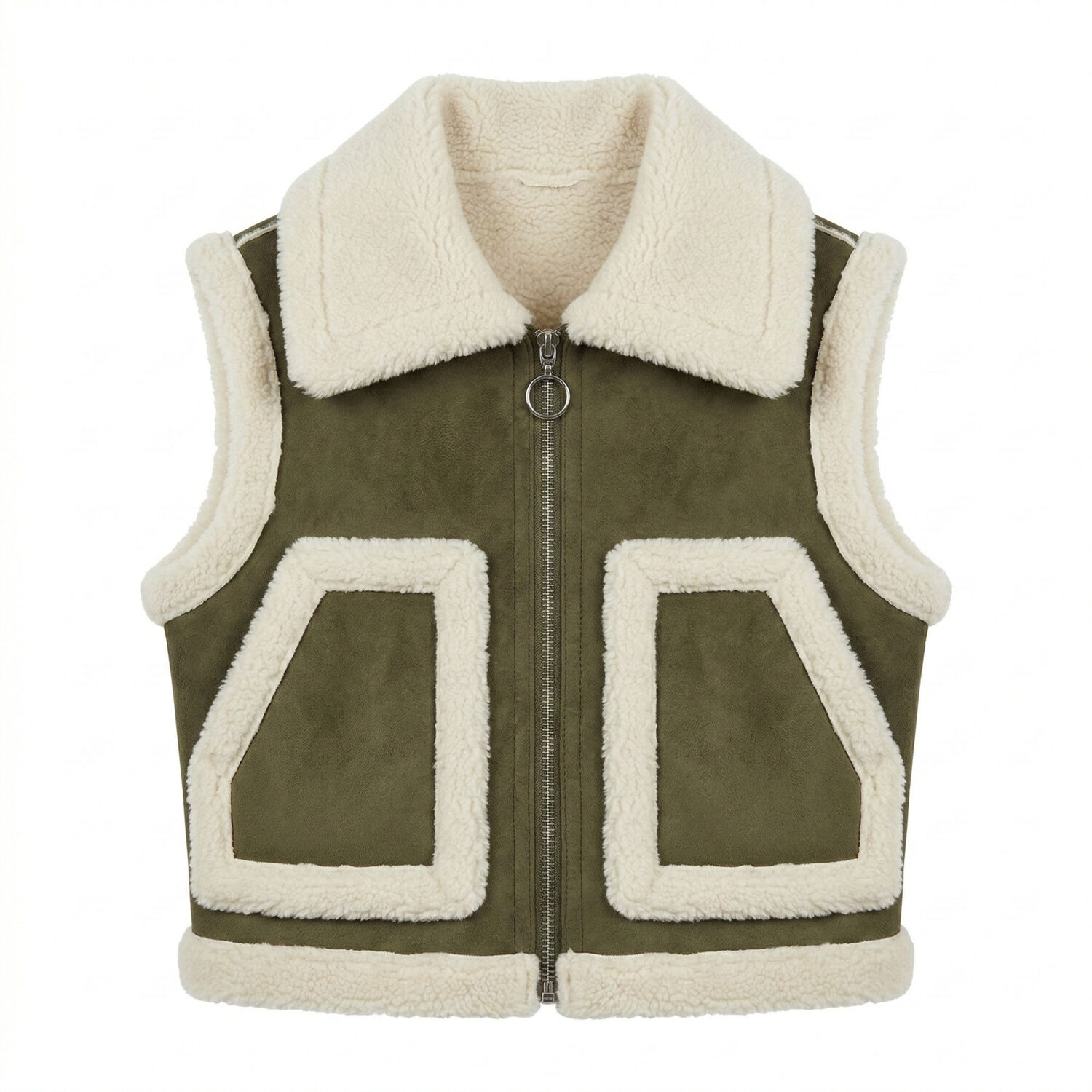 Chaleco Borrego Unisex Sin Mangas Invierno Estilo Europeo image number 0.0
