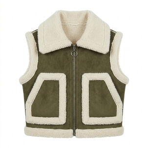 Chaleco Borrego Unisex Sin Mangas Invierno Estilo Europeo