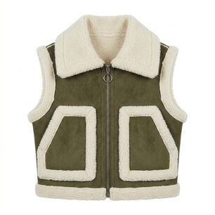 Chaleco Borrego Unisex Sin Mangas Invierno Estilo Europeo