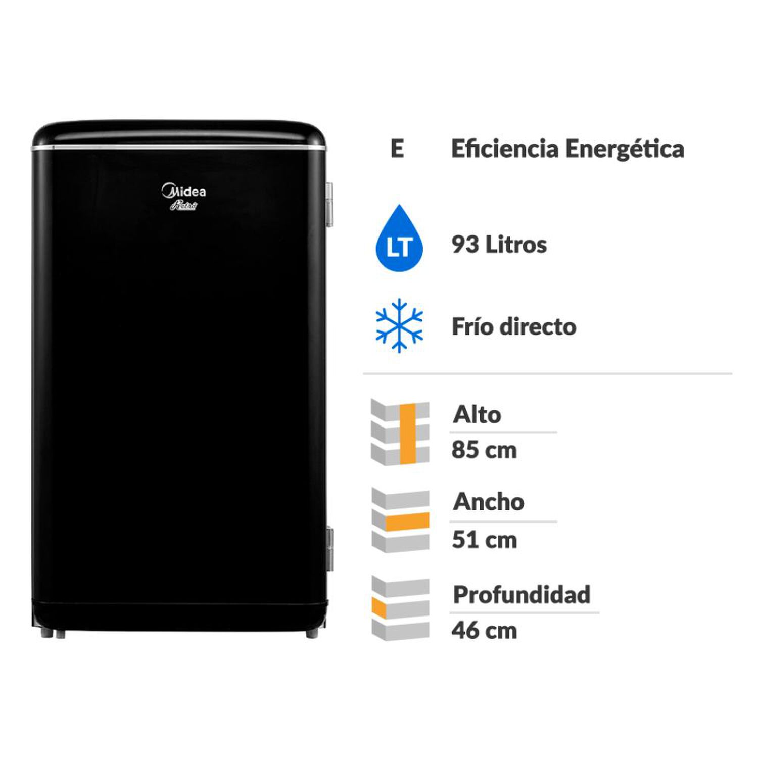 Frigobar Midea MDRD142FGE30S / Fr&iacute;o Directo / 93 Litros image number 1.0