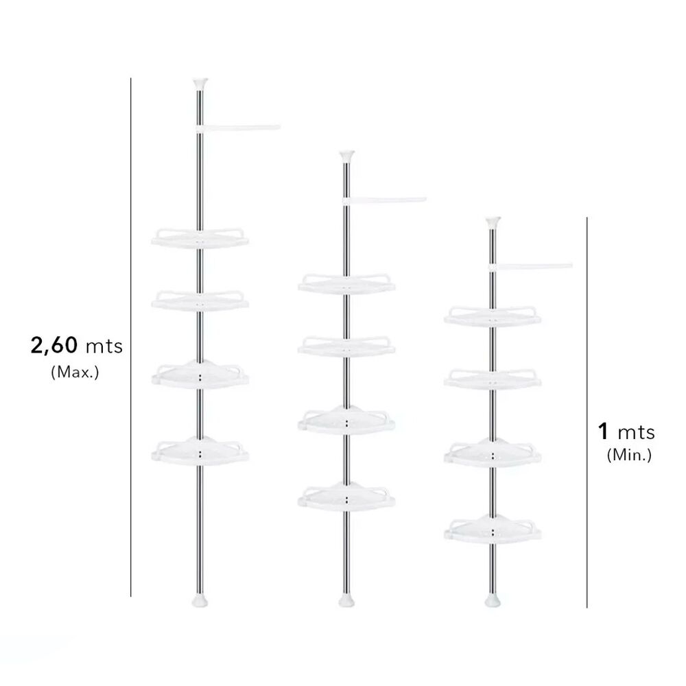 Organizador Esquinero Ajustable 4 Niveles Para Baño image number 4.0