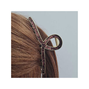 Traba Brillos Garra Tibur&oacute;n De Cabello Infinity Marron Oscuro
