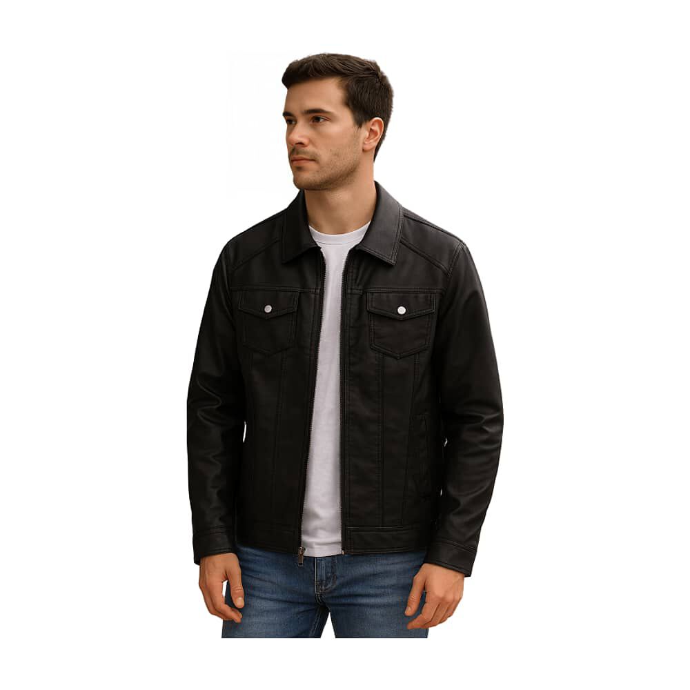 Chaqueta Ecocuero Clasica Hombre Verona image number 0.0