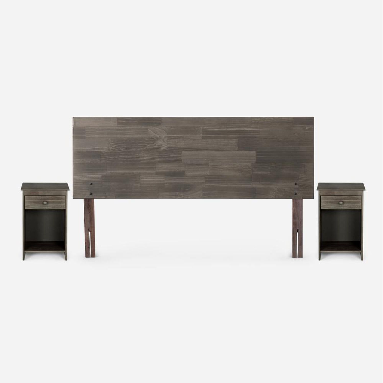Cama Europea Rosen Pratta / 2 Plazas / Base Normal + Set De Maderas Tabor Grafito image number 2.0