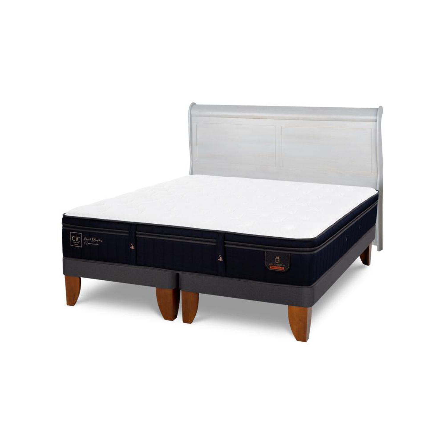 Cama Europea Cic Linea Premium / King / Base Dividida + Respaldo image number 5.0