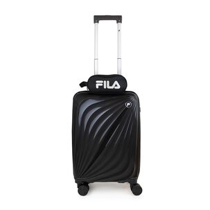 Pack Maleta Cabina 10kg Slay Negra + Neceser Spark Plateado Fila
