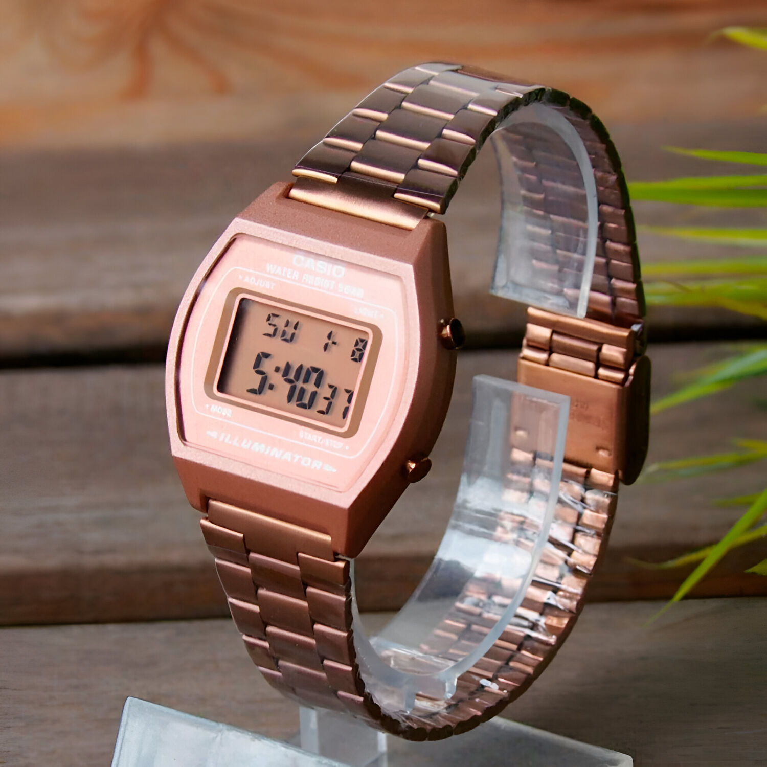 Reloj Digital Casio Oro Rosa Mujer B640wmr-5adf image number 3.0